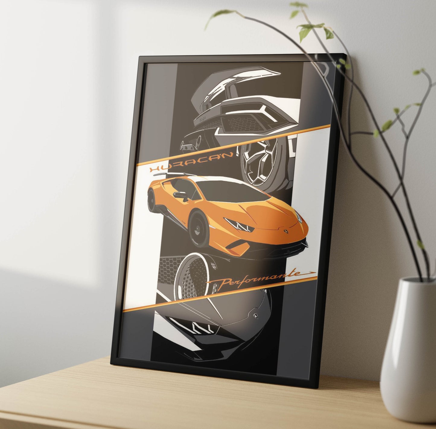 Super Car Art Poster Frame