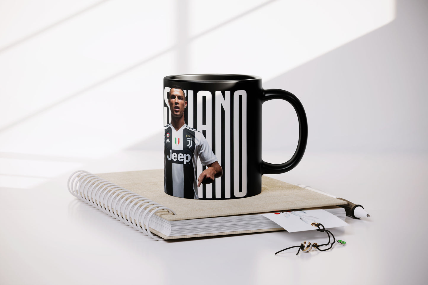 Cristiano Ronaldo Black Coffee Mug