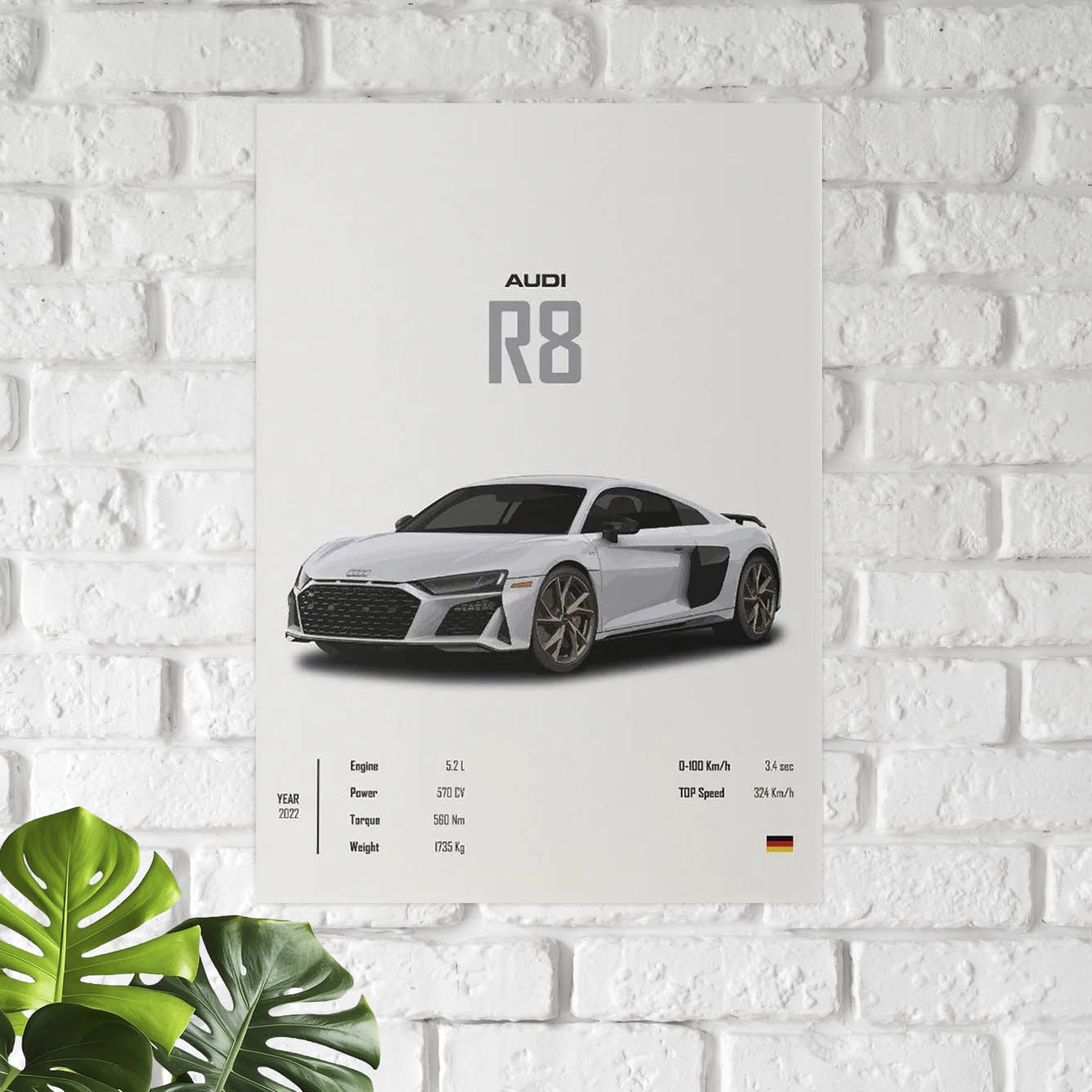 R8 Car Poster