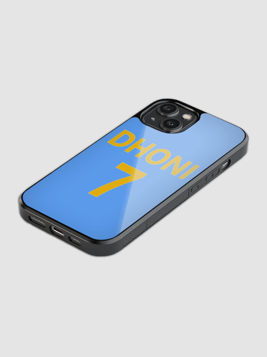 MS Dhoni Retro Jersey Glass Phone Case