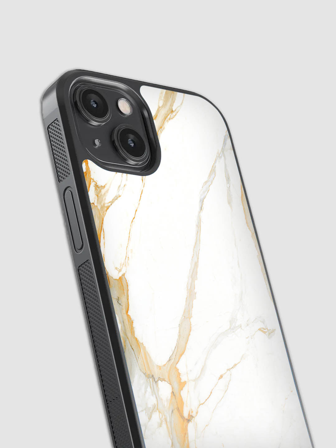 White And Gold Marble Glass Phone Case