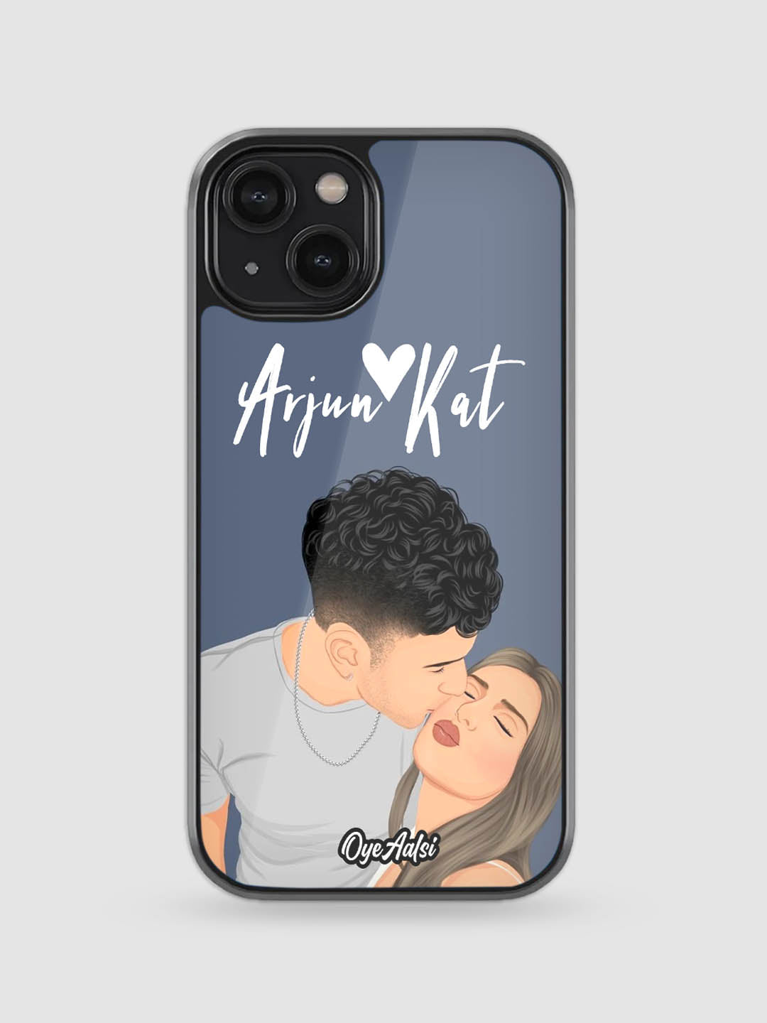 Customized Name Insta Couple Glass Case