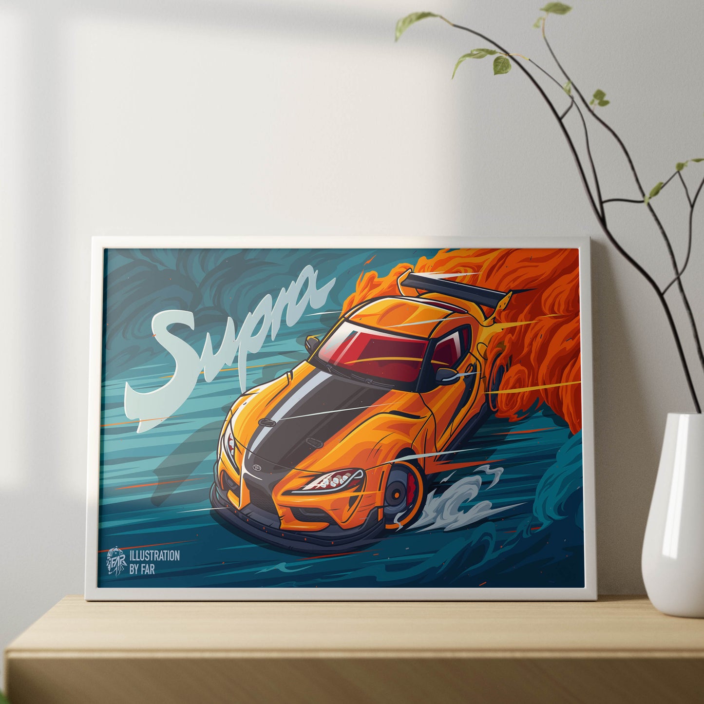 Super Car Illustration-4 Poster Frame