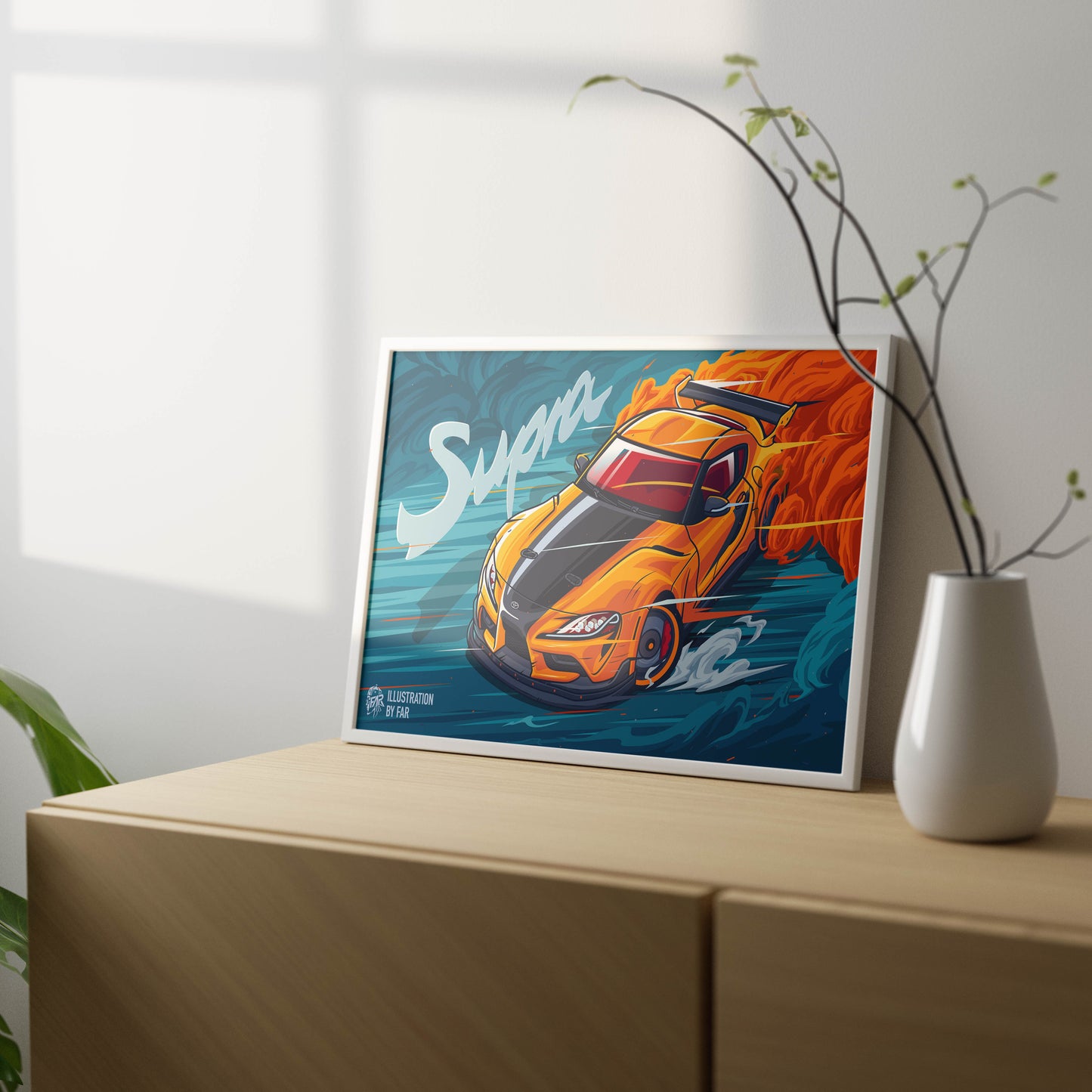 Super Car Illustration-4 Poster Frame