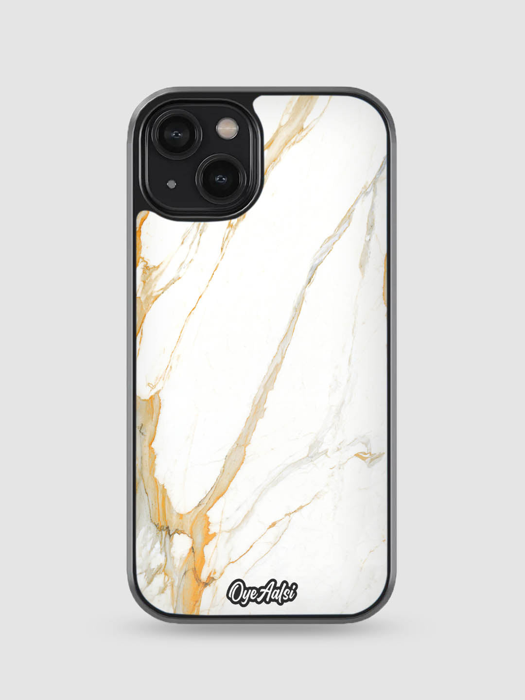 White And Gold Marble Glass Phone Case