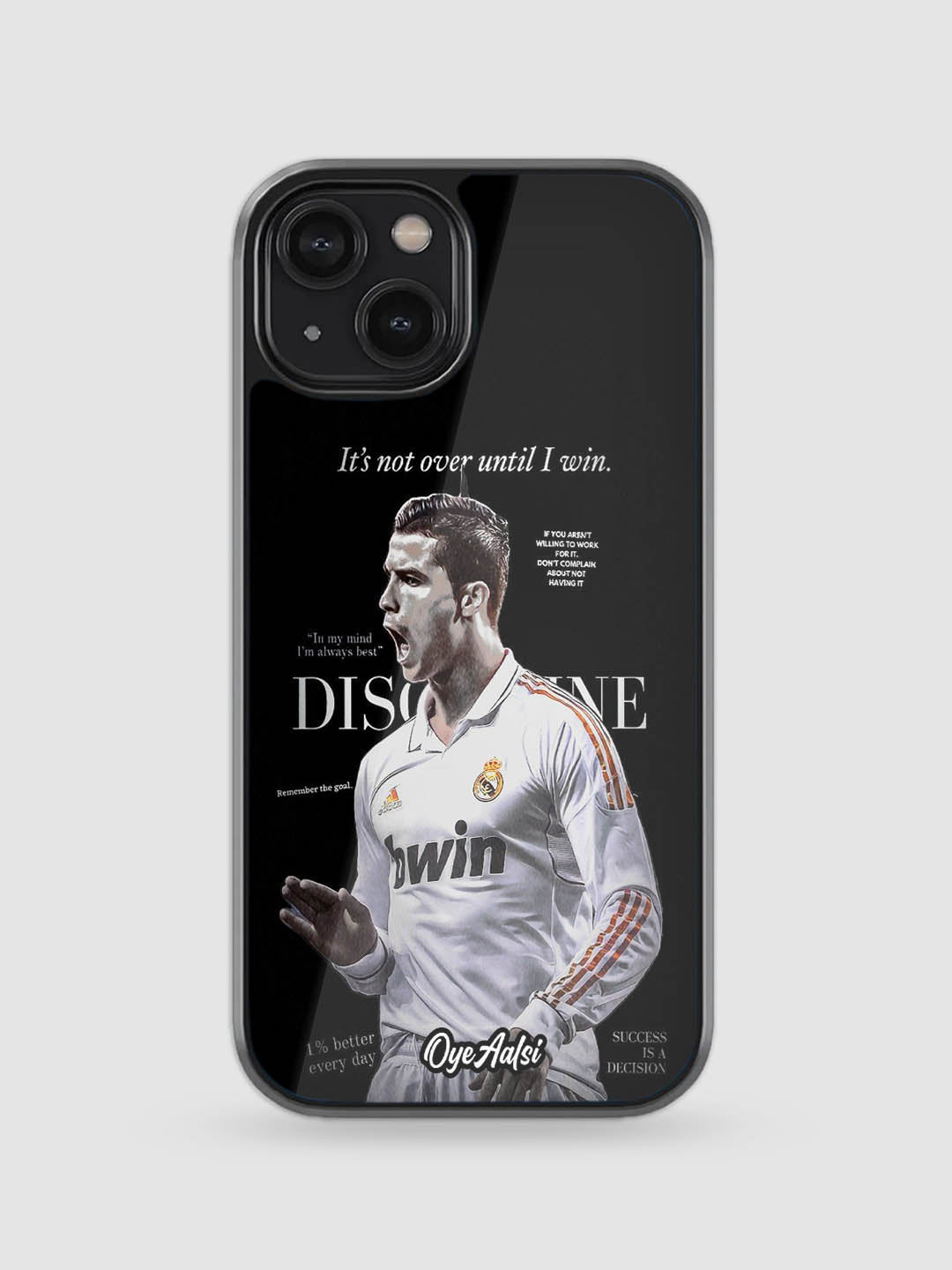 Cristiano Ronaldo Quotes Glass Phone Cover