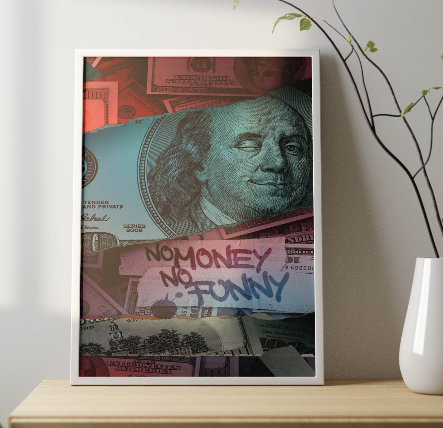 No Money Poster Frame