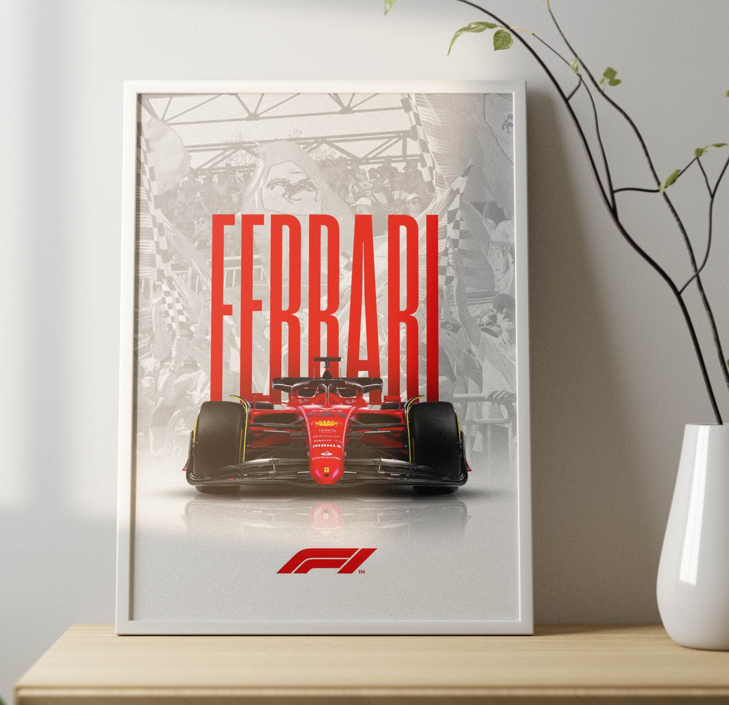 Ferrari F1 Car Poster Frame