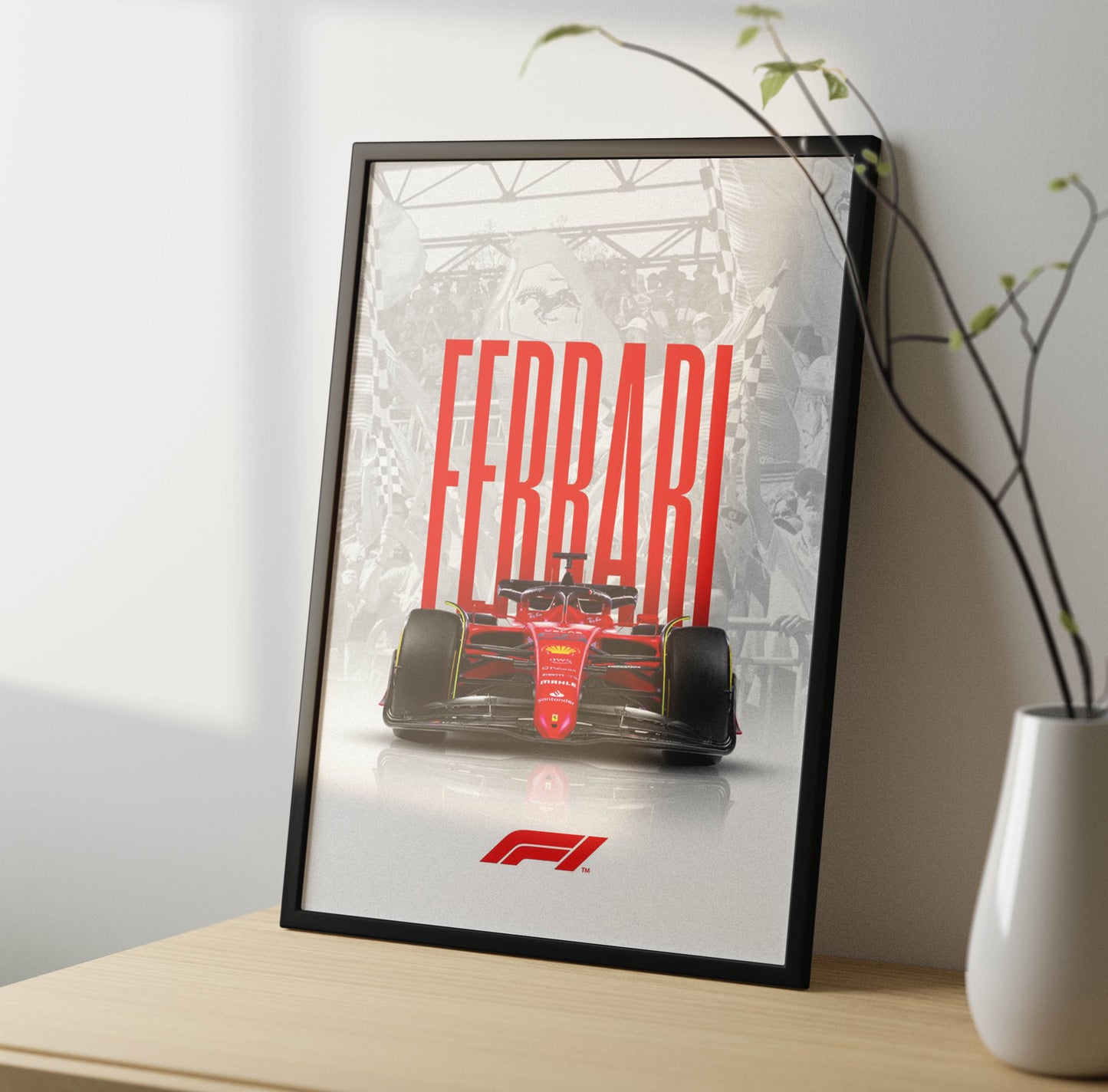 Ferrari F1 Car Poster Frame