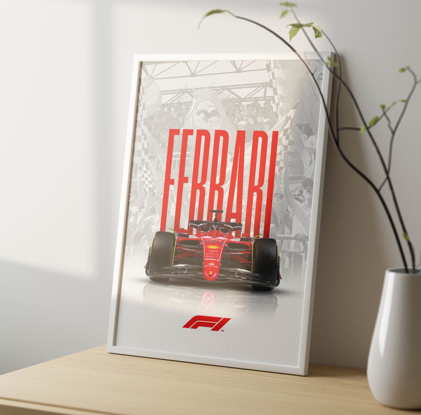 Ferrari F1 Car Poster Frame