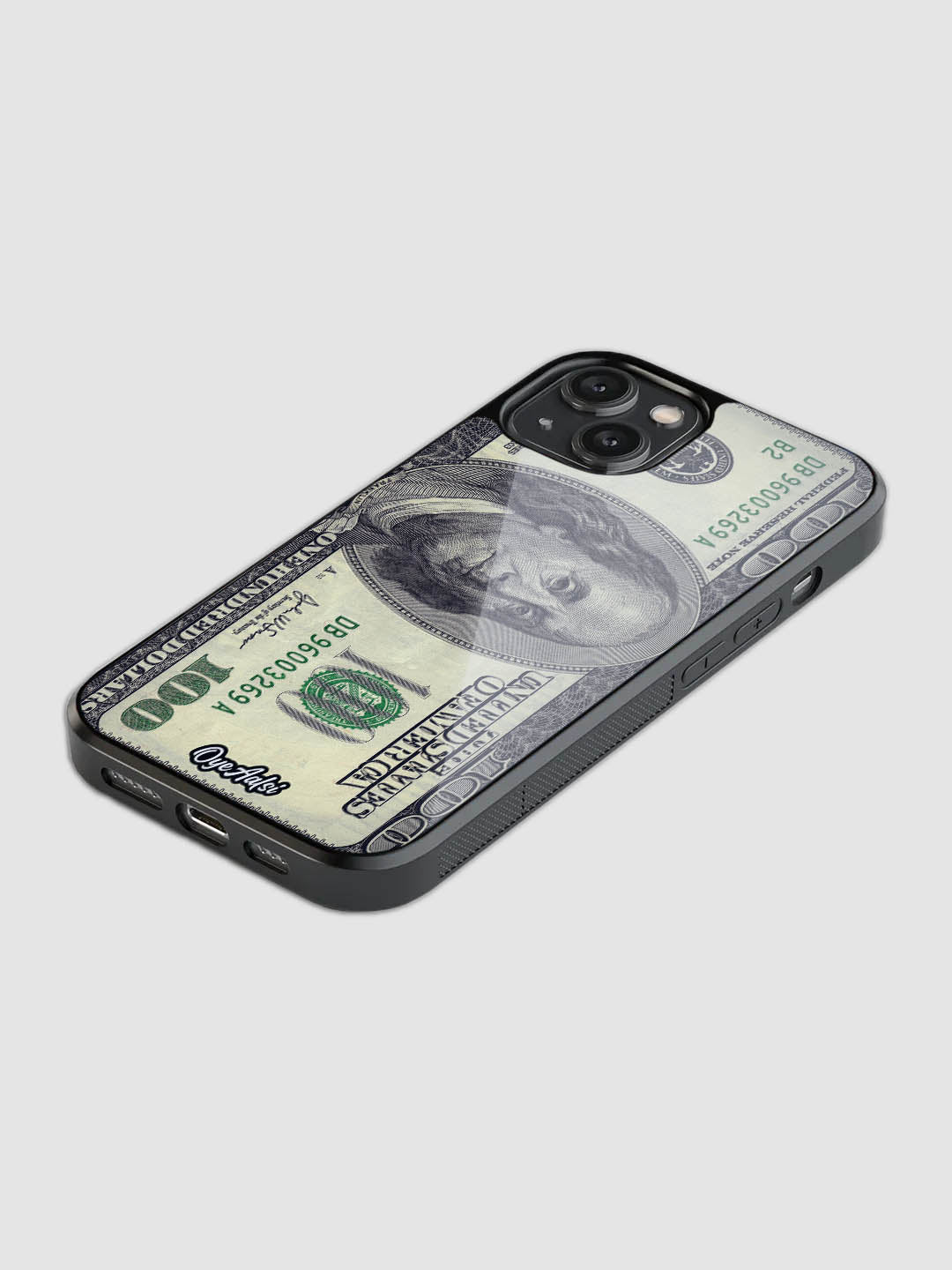 100 Dollar Print Glass Phone Case
