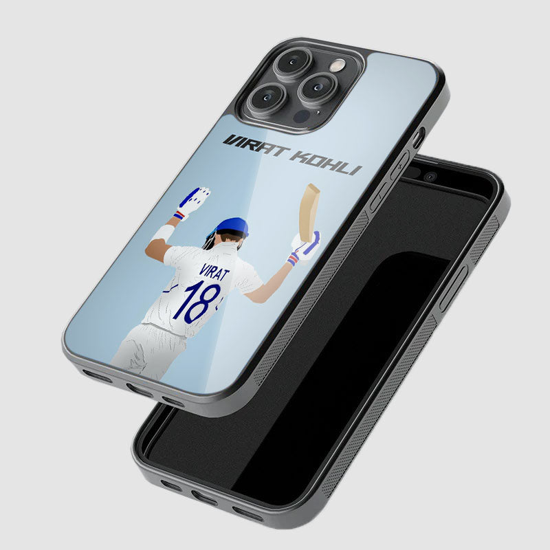 Virat Kohli Glass Phone Case