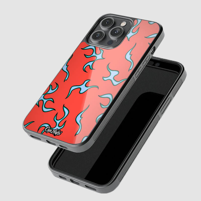 Y2K Flames Glass Phone Case