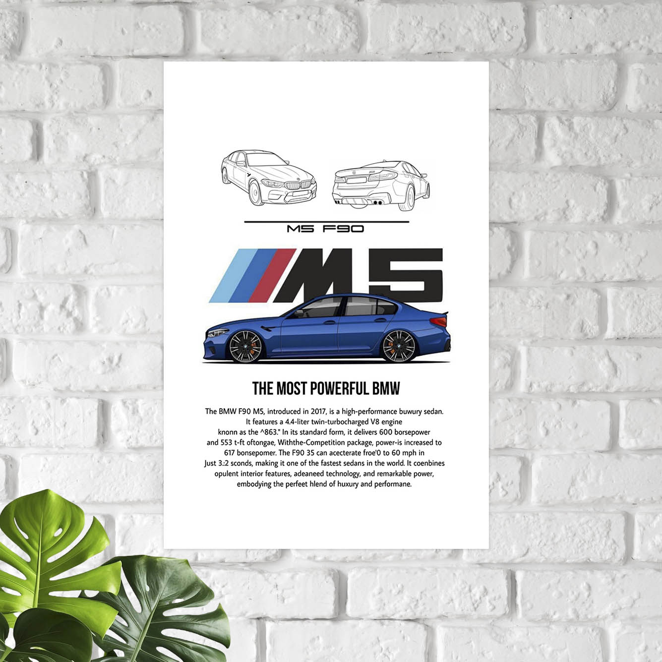 M5 Car Poster