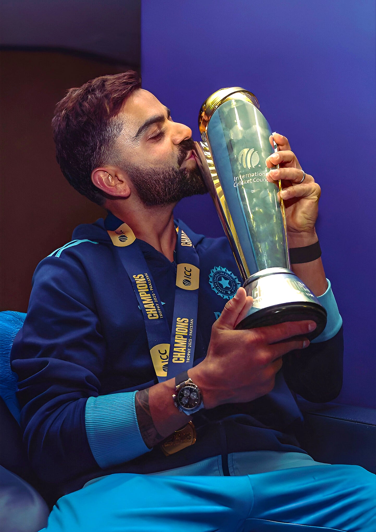 Customized Frame (Grand 16x24/ White Frame/ Matte Lamination Finish) + Free Custom Virat Kohli Print