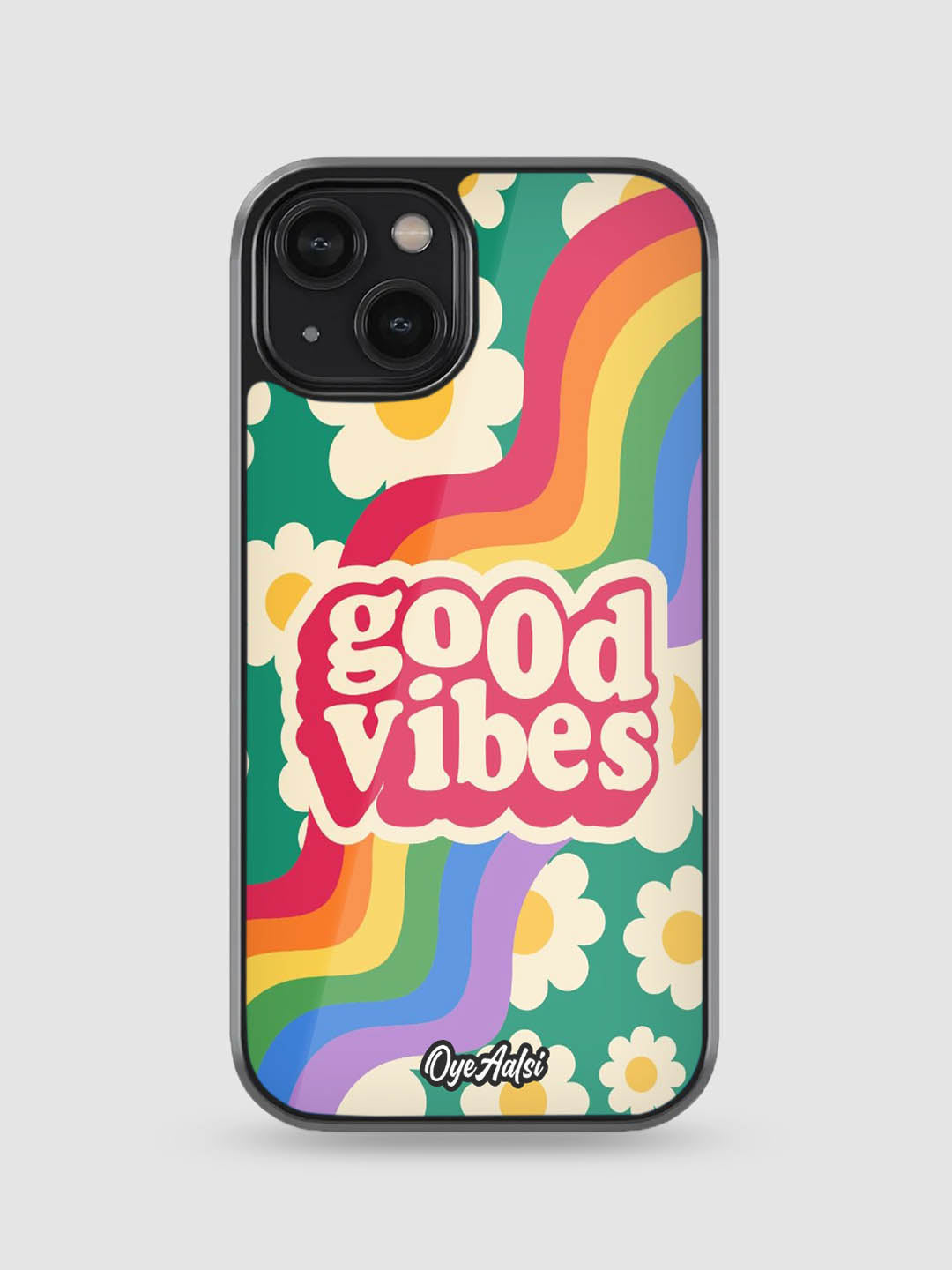 Retro Good Vibes Glass Phone Case