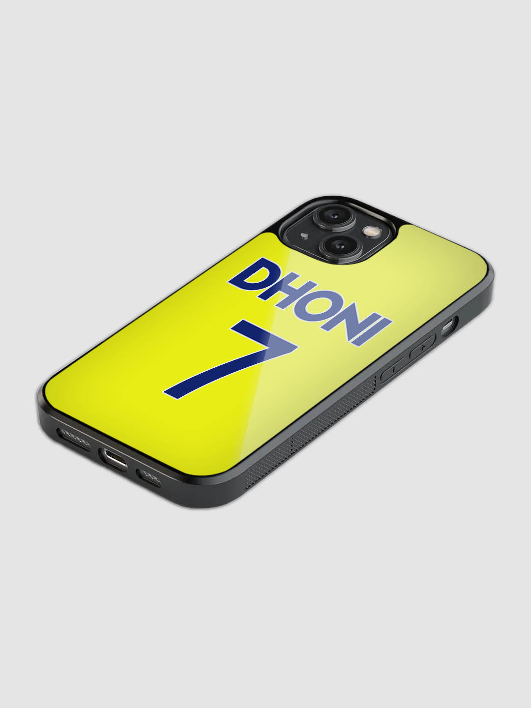 MS Dhoni Number 7 Jersey Glass Phone Case