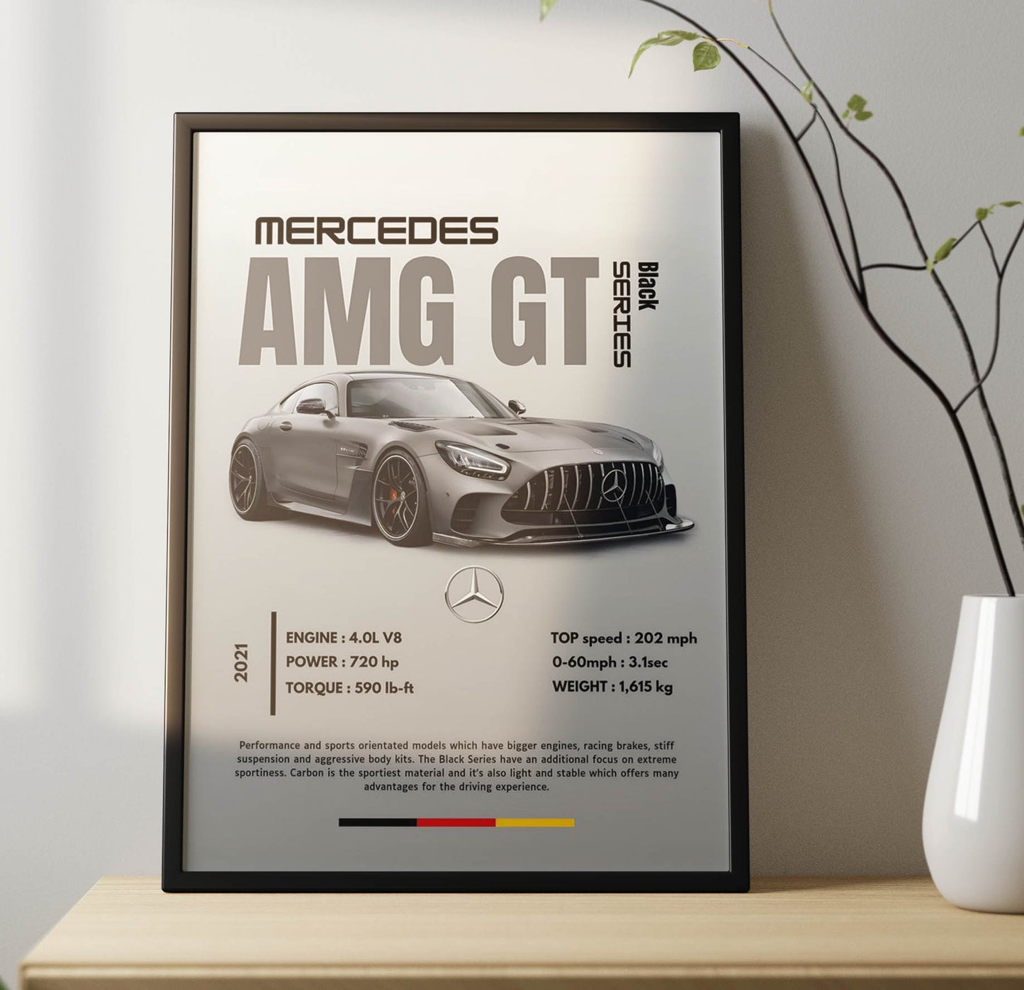 Merc AMG Poster Frame