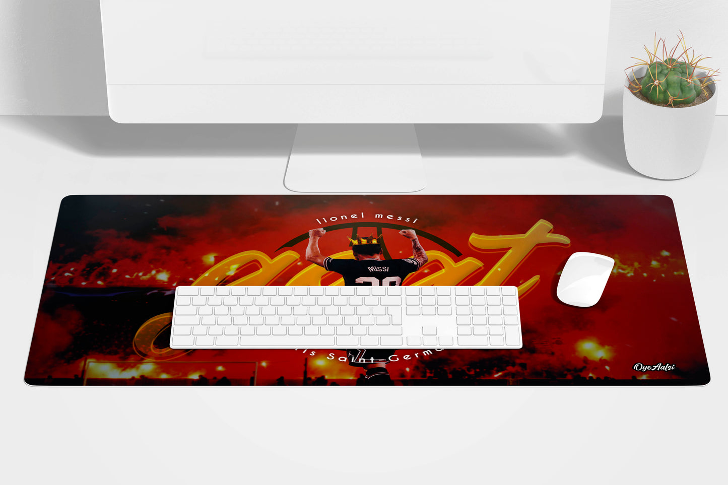 Lionel Messi The GOAT Desk Mat | Mouse Pad