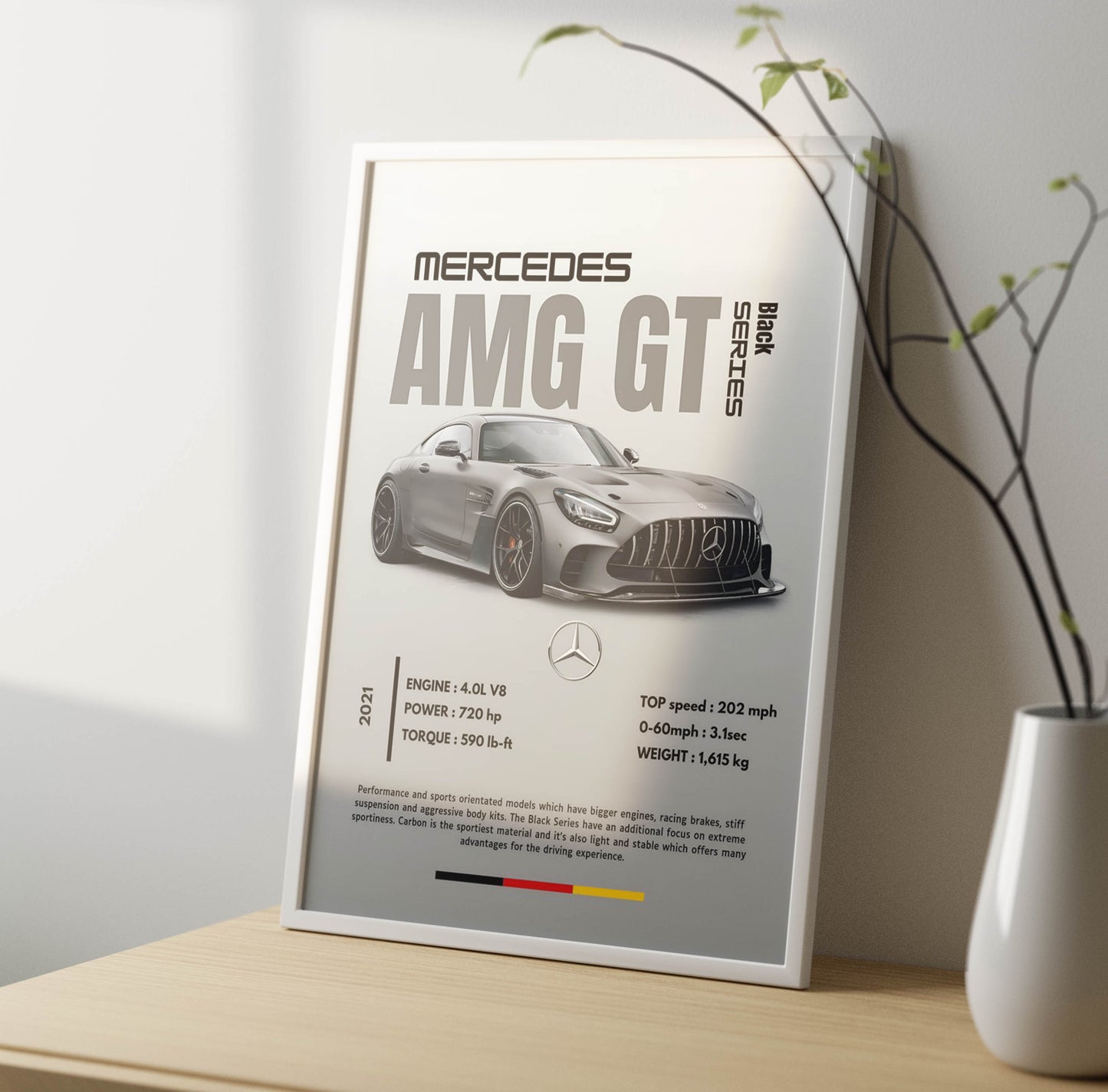 Merc AMG Poster Frame