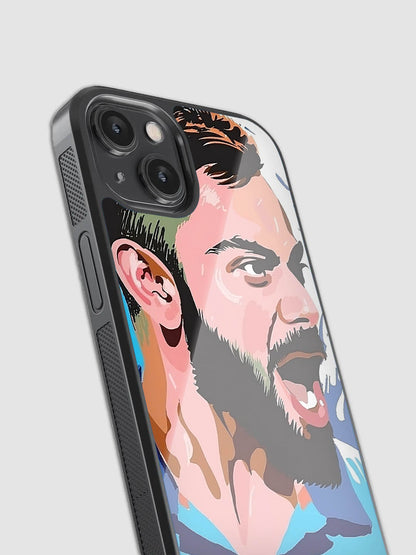 King Kohli artistic phone cover design
