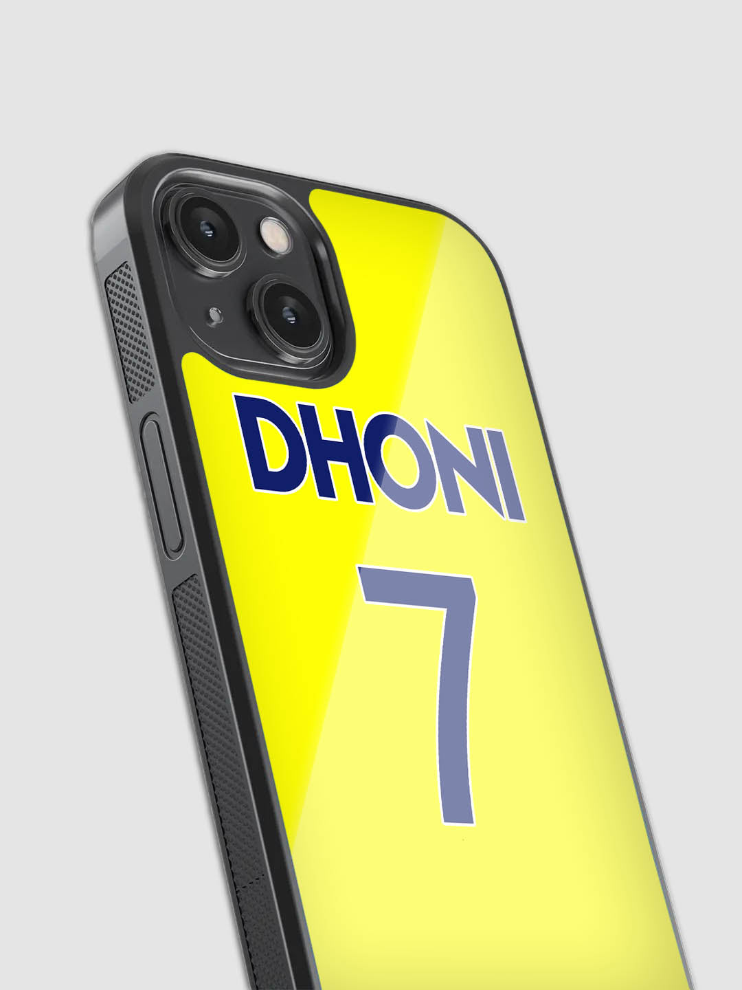 MS Dhoni Number 7 Jersey Glass Phone Case