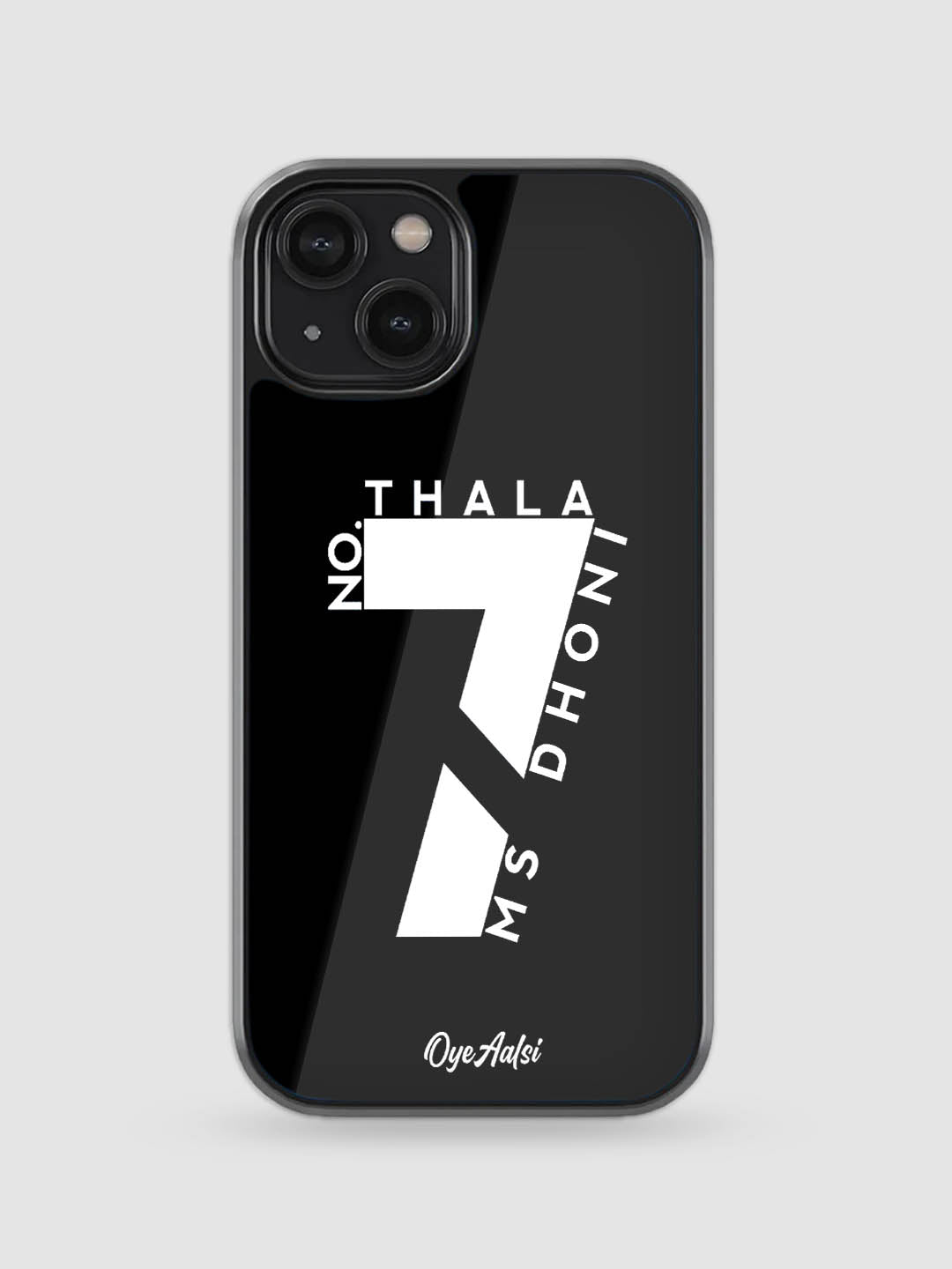 MS Dhoni Thala premium glass back cover cricket design