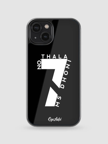 MS Dhoni Thala premium glass back cover cricket design