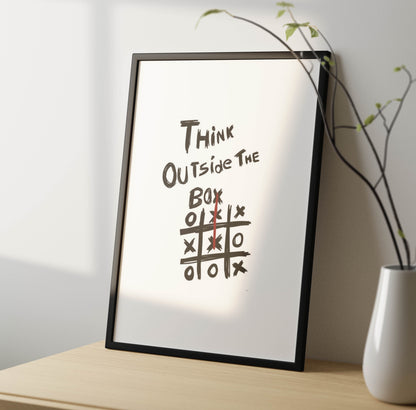 Think Outside The Box Poster Frame