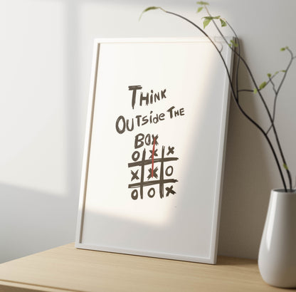 Think Outside The Box Poster Frame