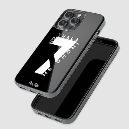 MS Dhoni Thala inspired glass phone case for cricket fans