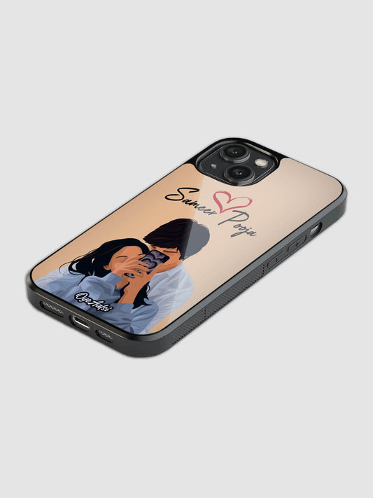 Customized Name Couple Pinterest Glass Case