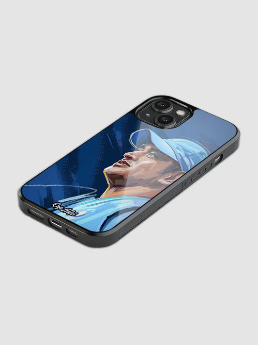 MS Dhoni Captain Cool art glass phone case with camera protection