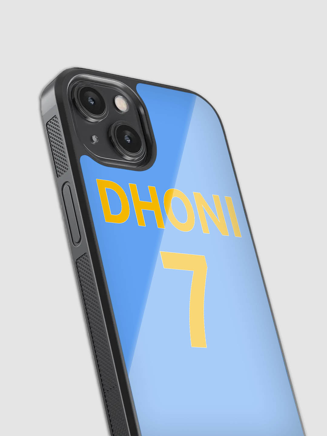 MS Dhoni Retro Jersey Glass Phone Case
