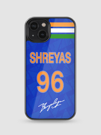 Shreyas Iyer World Cup Jersey Glass Phone Case