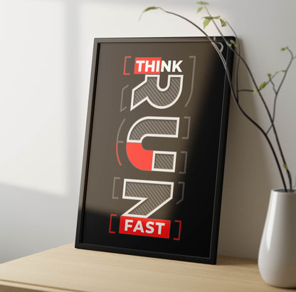 Think Rum Fast Poster Frame