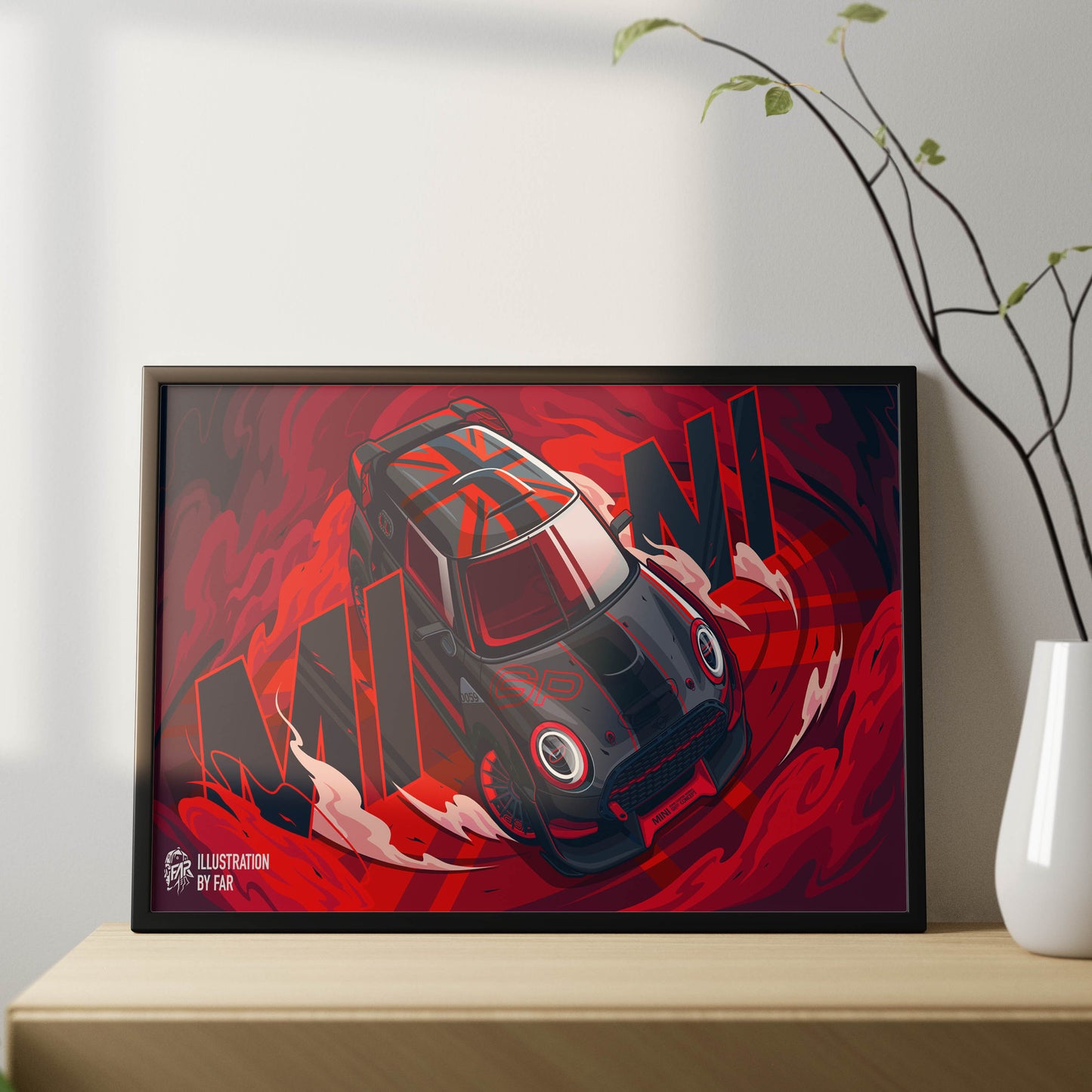 Super Car Illustration-1 Poster Frame