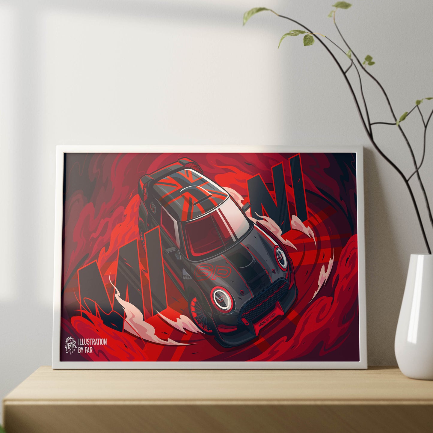 Super Car Illustration-1 Poster Frame