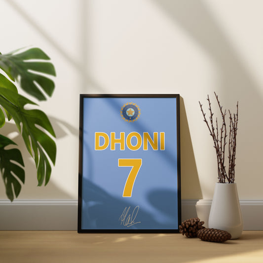 MS Dhoni Indian Retro Jersey