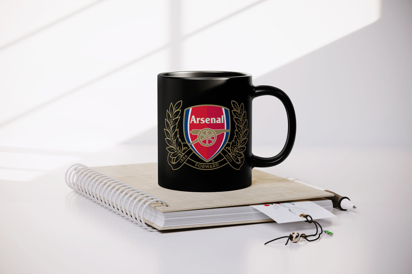 Arsenal Black Coffee Mug