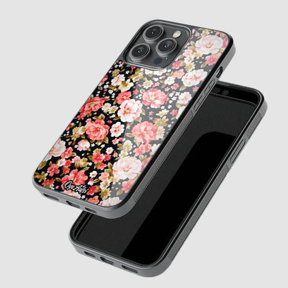 Floral Pattern Glass Phone Case