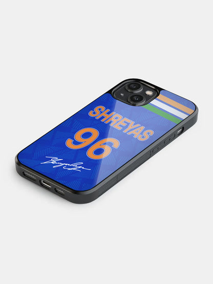 Shreyas Iyer World Cup Jersey Glass Phone Case