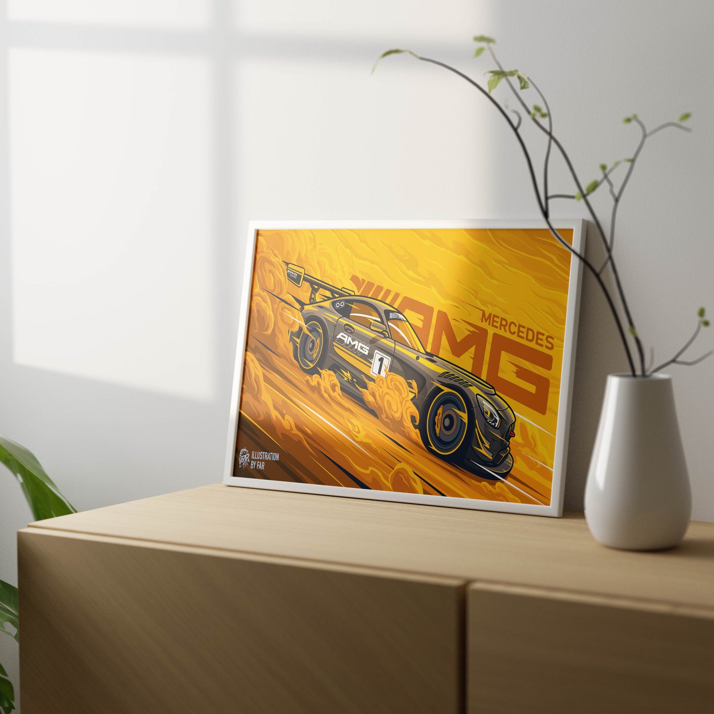 Super Car Illustration-2 Poster Frame