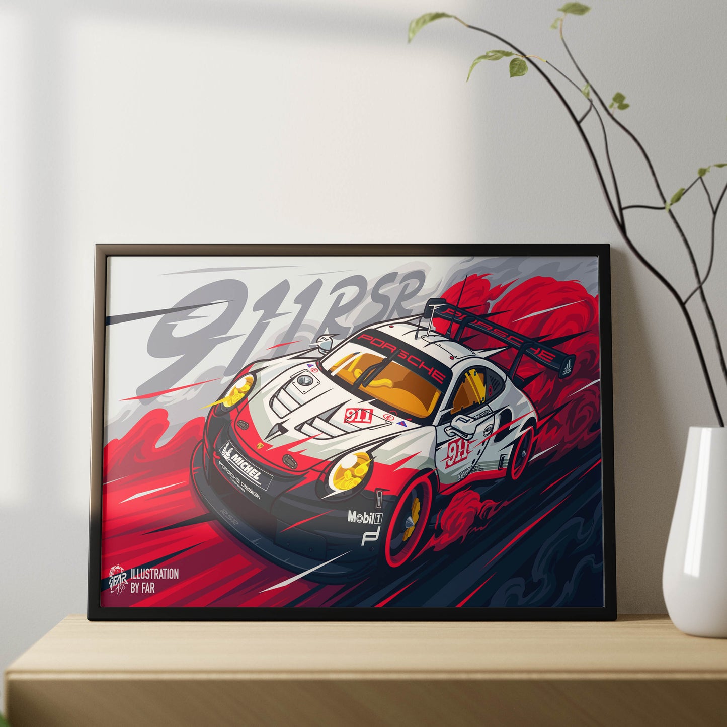 Super Car Illustration-3 Poster Frame