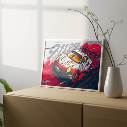 Super Car Illustration-3 Poster Frame