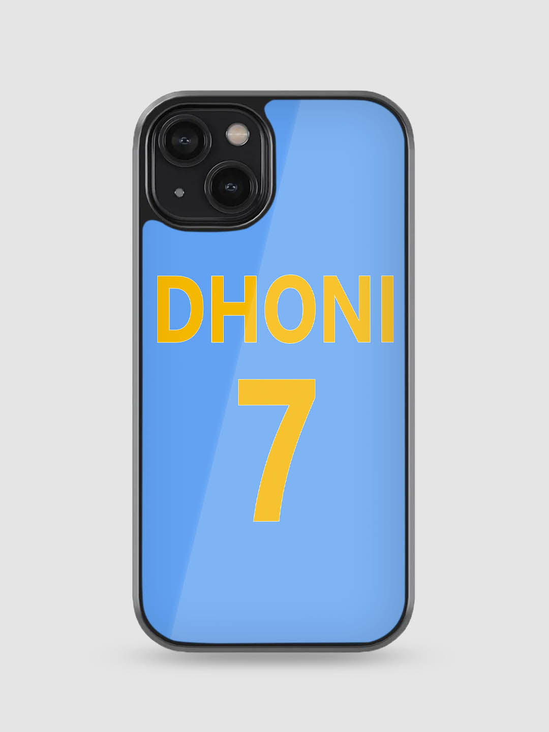MS Dhoni Retro Jersey Glass Phone Case