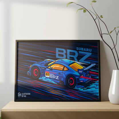 Super Car Illustration-6 Poster Frame