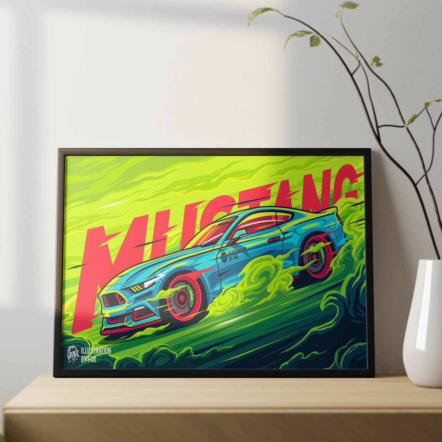 Super Car Illustration-7 Poster Frame