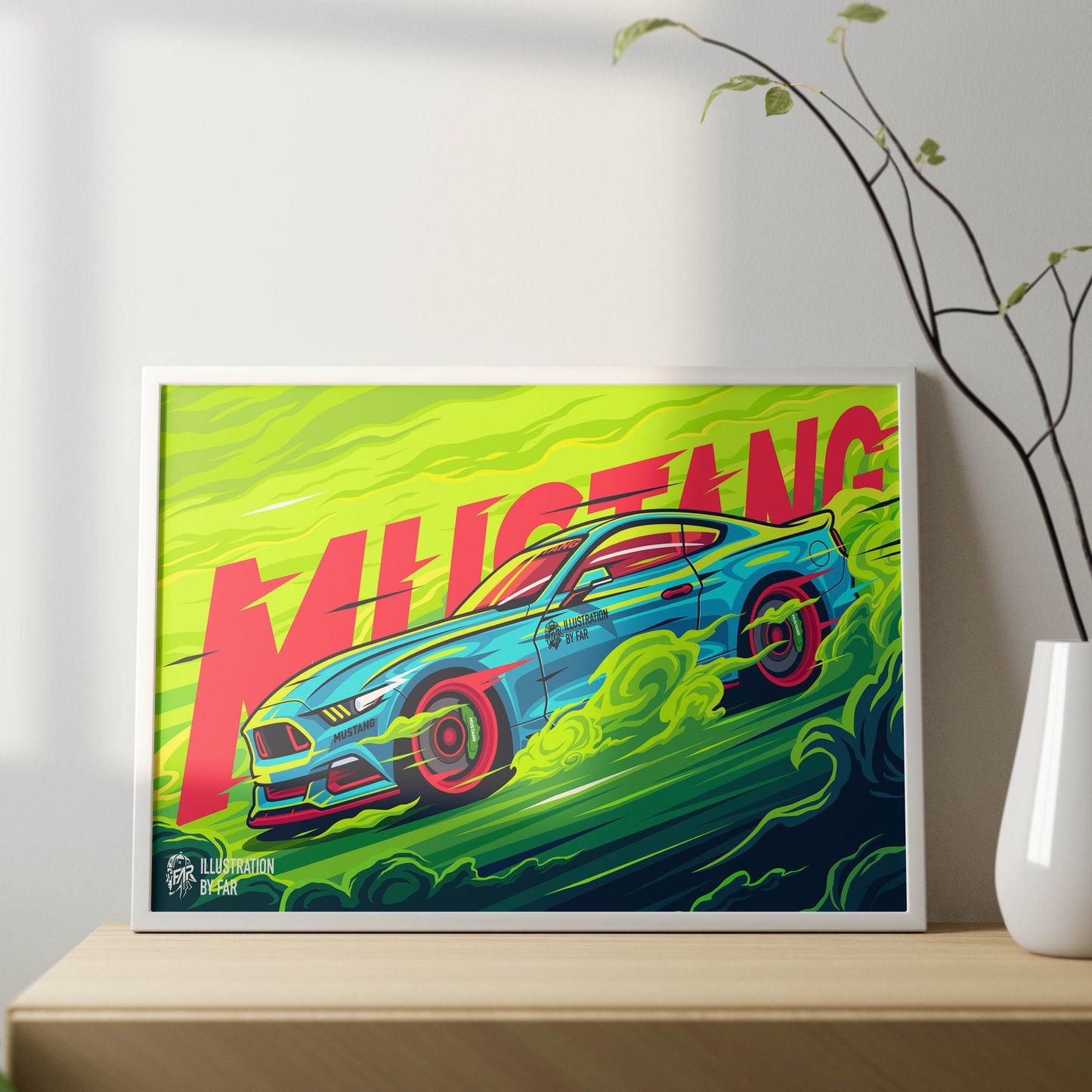 Super Car Illustration-7 Poster Frame