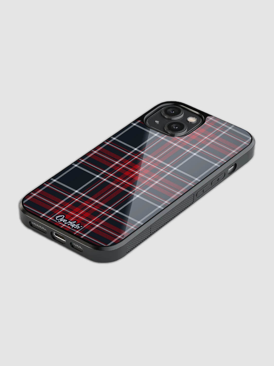 Checks Print Pattern Glass Phone Case